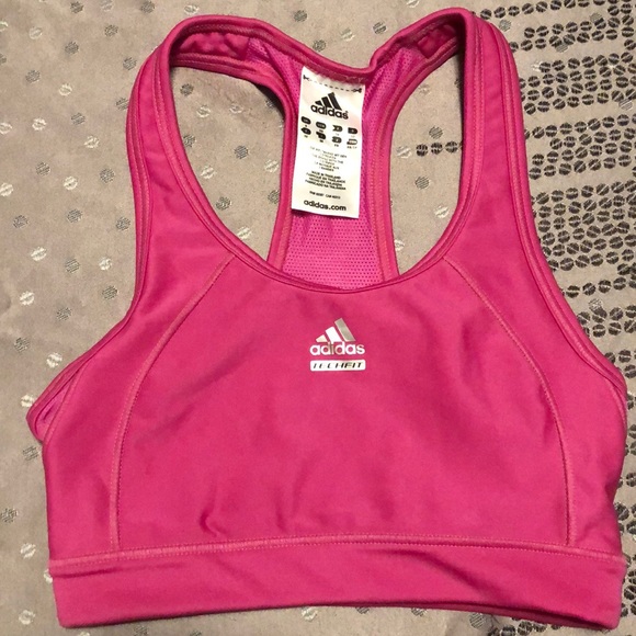 Adidas Climacool Techfit Pink Racerback Sport Bra - Picture 2 of 6